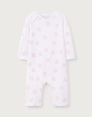 Organic Cotton Pink Lion Sleepsuit (0–24mths)
