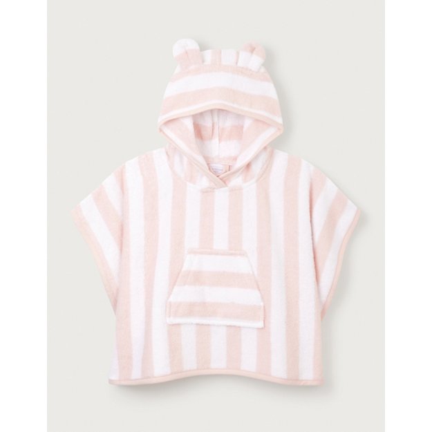 Organic Cotton Pink Stripe Towelling Hoodie (0—6yrs) | New In Baby | The White Company