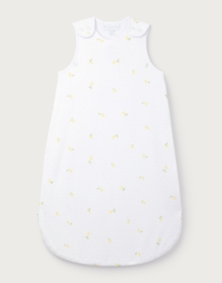 Organic Cotton Pointelle Falling Lemons Sleeping Bag – 1.0 Tog