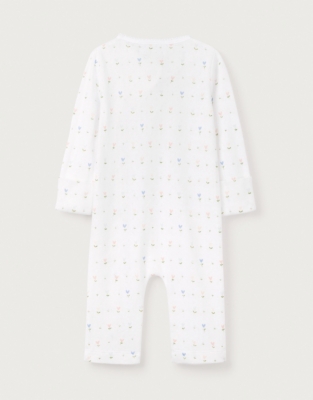 Organic Cotton Pointelle Love Bud Wrap Sleepsuit (0–24mths)