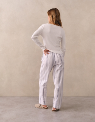 Organic Cotton Pointelle Scoop Neck Pyjama Top