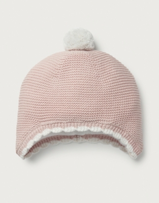 Organic Cotton Pom-Pom Hat  (0–6yrs)