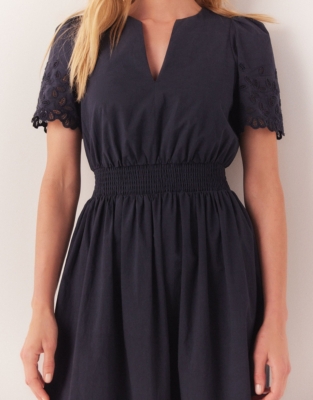 Organic Cotton Poplin Broderie Dress