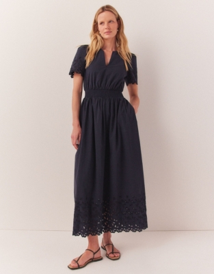 Organic Cotton Poplin Broderie Dress
