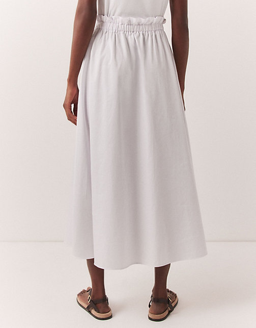 Organic Cotton Poplin Drawstring Waist Skirt | Skirts & Shorts | The ...