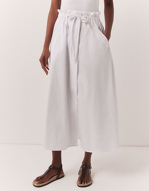 Organic Cotton Poplin Drawstring Waist Skirt | Skirts & Shorts | The ...