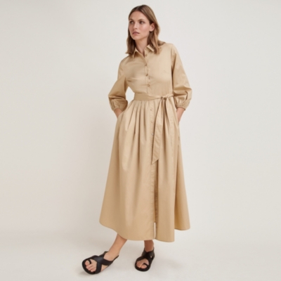 Organic Cotton Poplin Shirt Dress