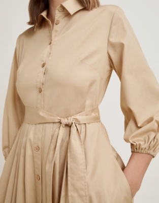 Organic Cotton Poplin Shirt Dress