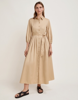 Organic Cotton Poplin Shirt Dress