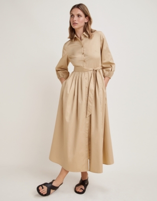 Organic cotton shirt dress on sale