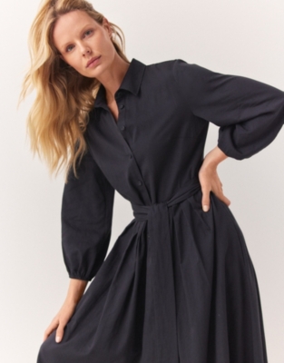 Organic Cotton Poplin Shirt Dress, Dresses & Skirts