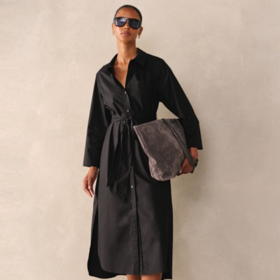 Organic Cotton Poplin Shirt Dress