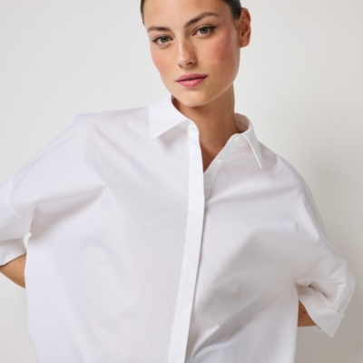 Organic Cotton Poplin Short Sleeve Shirt