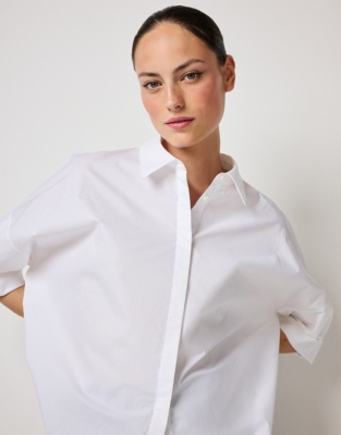 Organic Cotton Poplin Short Sleeve Shirt