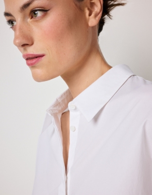 Organic Cotton Poplin Short Sleeve Shirt