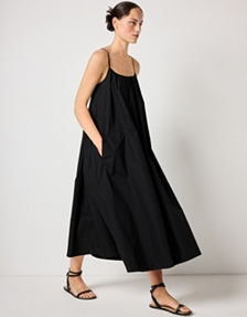 Organic Cotton Poplin Tie Back Dress