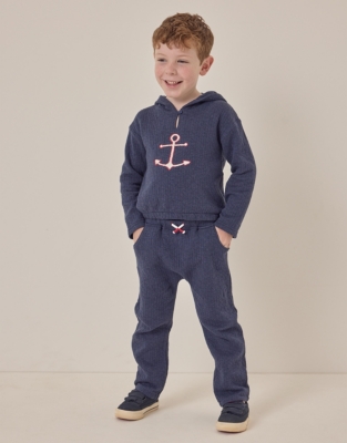 Organic Cotton Quilted Anchor Hoodie & Joggers Set (18mths–6yrs)