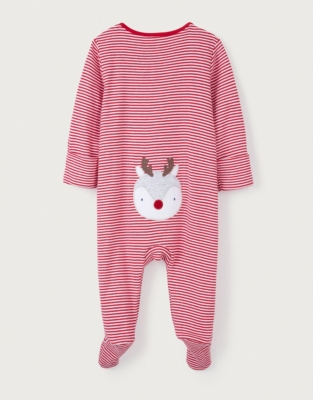 Red and white striped hot sale sleepsuit