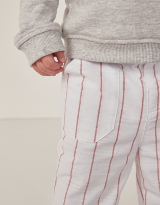 Organic Cotton Red Stripe Pants (0–18mths)