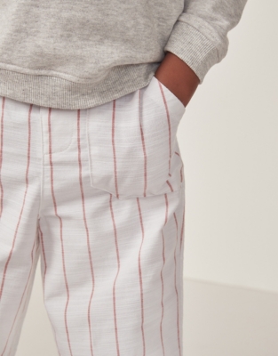 Organic Cotton Red Stripe Pants (18mths–6yrs)