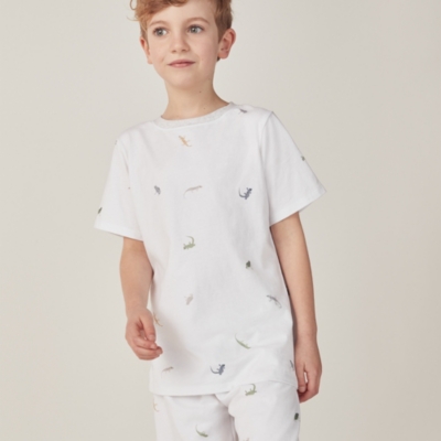 Organic Cotton Regular Fit Reptile Print Shortie Pyjamas (1–12yrs)