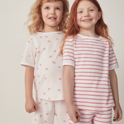 Organic Cotton Regular Fit Watermelon & Stripe Pyjamas – Set of 2 (1–12yrs)