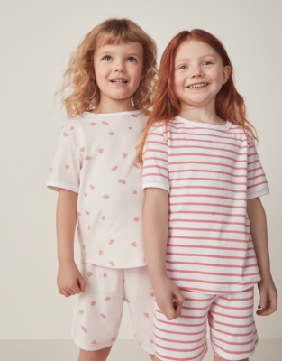 Organic Cotton Regular Fit Watermelon & Stripe Pyjamas – Set of 2 (1–12yrs)