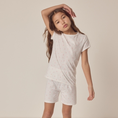 Organic Cotton Relaxed Fit Ditsy Floral Shortie Pyjamas (1–12yrs)