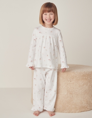 Organic Cotton Relaxed Fit Enchanted Fairies Flutter Detail Pyjamas (1–12yrs)