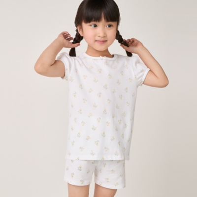 Organic Cotton Relaxed Fit Floral Puff Sleeve Shortie Pyjamas (1–12yrs)
