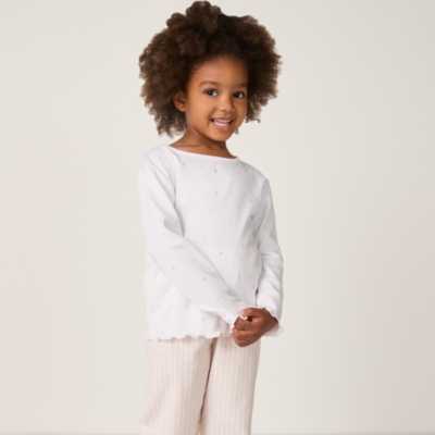 Organic Cotton Relaxed Fit Heart & Stripe Pyjamas (2–12yrs)