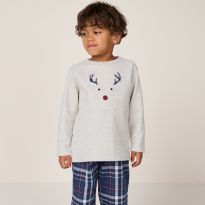 Organic Cotton Relaxed Fit Jingles & Check Pyjamas (2–12yrs)