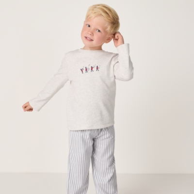 Organic Cotton Relaxed Fit London Guards Appliqué & Stripe Pyjamas (2–12yrs)