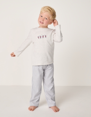 Organic Cotton Relaxed Fit London Guards Appliqué & Stripe Pyjamas (2–12yrs)