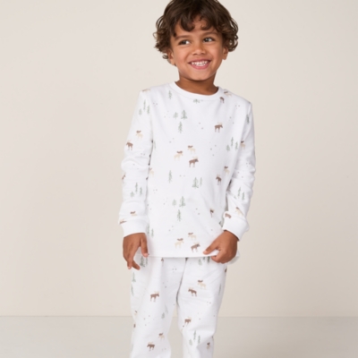 Organic Cotton Relaxed Fit Moose Print Pyjamas (2–12yrs)