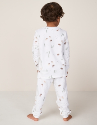 Organic Cotton Relaxed Fit Moose Print Pyjamas (2–12yrs)