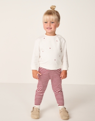 Organic Cotton Relaxed Fit Robin Embroidered Set (0–4yrs)