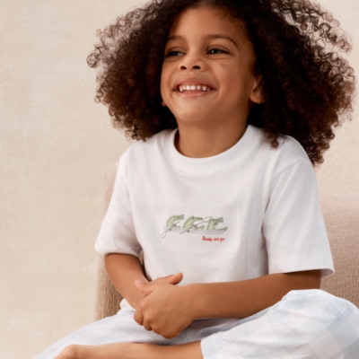 Organic Cotton Relaxed Fit Rowing Alligators & Gingham Pyjamas (2–12yrs)