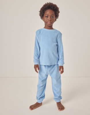 Organic Cotton Relaxed Fit Towelling Pyjamas (1–12yrs)