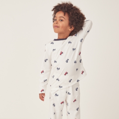 Organic Cotton Relaxed Fit Tractor Print Pyjamas (1–12yrs)