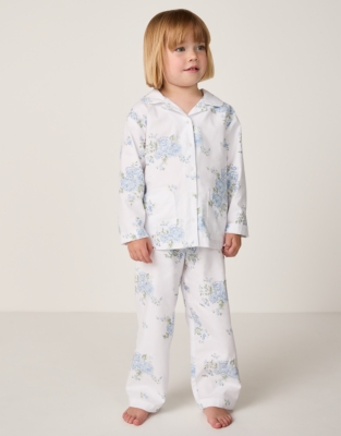 Organic Cotton Relaxed Fit Traditional Brushed Flannel Alice Floral Pyjamas (2–12yrs)