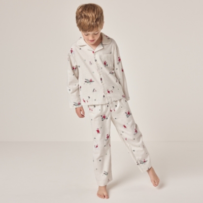 Organic Cotton Relaxed Fit Traditional Father Christmas Pyjamas (1–12yrs)