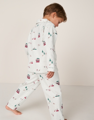 Organic Cotton Relaxed Fit Traditional Festive London Pyjamas (2–12yrs)