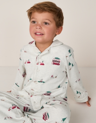 Organic Cotton Relaxed Fit Traditional Festive London Pyjamas (2–12yrs)