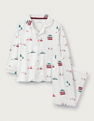 Organic Cotton Relaxed Fit Traditional Festive London Pyjamas (2–12yrs)