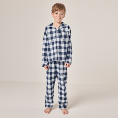Organic Cotton Relaxed Fit Traditional Gingham Pyjamas (1–12yrs)