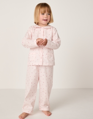 Organic Cotton Relaxed Fit Traditional Ines Floral Pyjamas (2–12yrs)