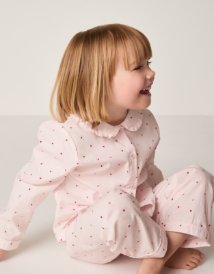 Organic Cotton Relaxed Fit Traditional Ines Floral Pyjamas (2–12yrs)