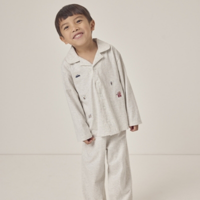Organic Cotton Relaxed Fit Traditional London Embroidered Pyjamas (1–12yrs)