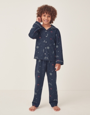 Organic Cotton Relaxed Fit Traditional London Jersey Pyjamas (1–12yrs)